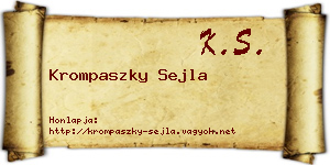 Krompaszky Sejla névjegykártya